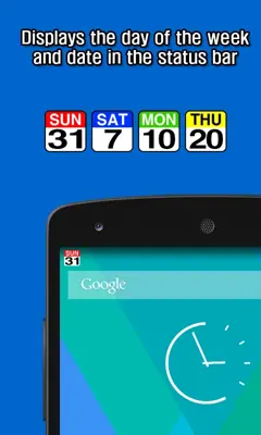 Date Statusbar android App screenshot 2