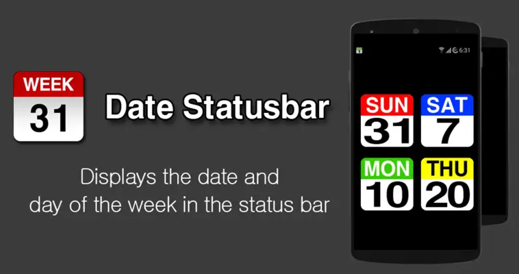 Date Statusbar android App screenshot 3